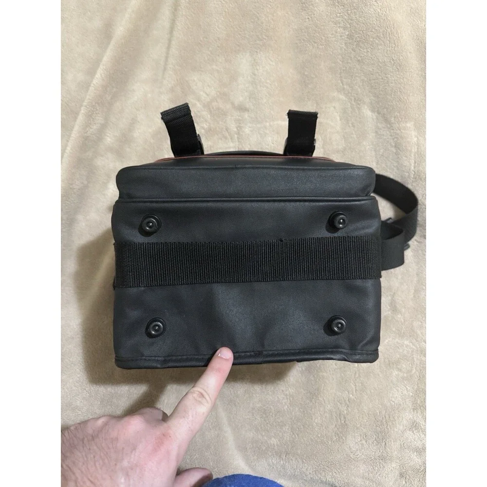 Vintage Canon Camera Bag Black Mid Size w/Red Accent Stripe - Film or Digital